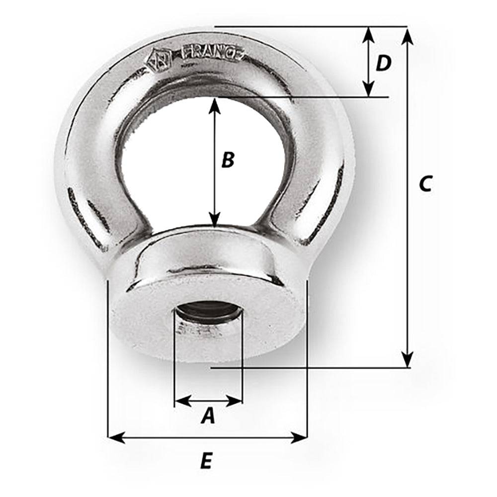 Wichard 1/4 Eye Nut - 1/2" Diameter [06331] - Twin Screws Marine Service