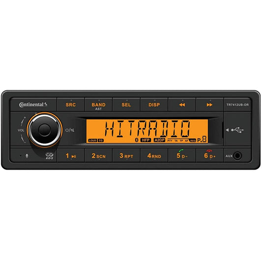 Continental Stereo w/AM/FM/BT/USB - 12V [TR7412UB-OR] - Twin Screws Marine Service