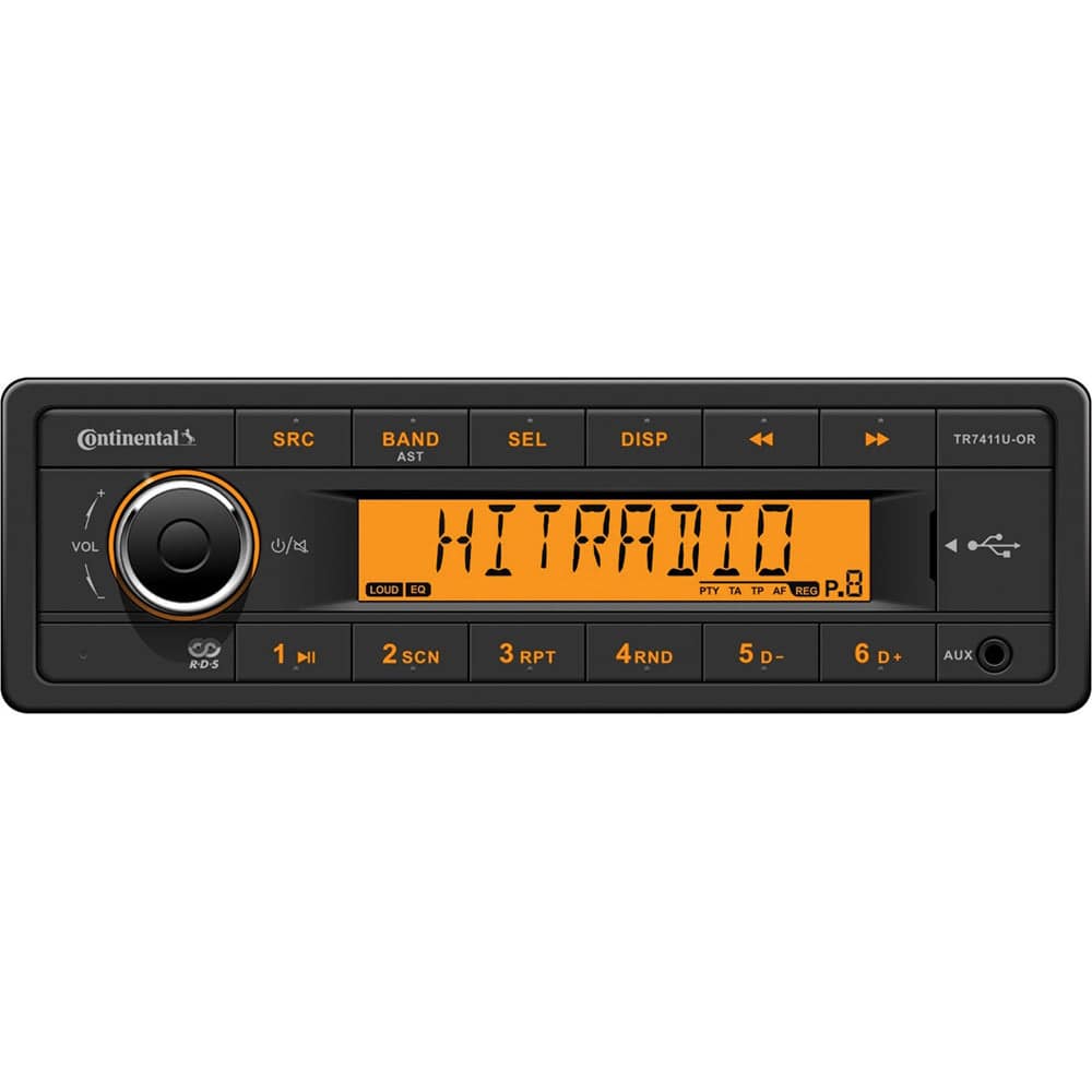 Continental Stereo w/AM/FM/USB - Harness Included - 12V [TR7411U-ORK] - Twin Screws Marine Service