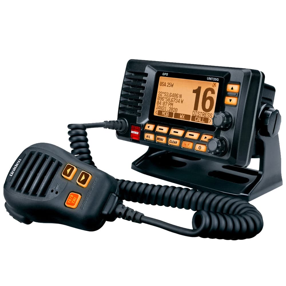 Uniden UM725 Fixed Mount Marine VHF Radio w/GPS - Black [UM725GBK] - Twin Screws Marine Service