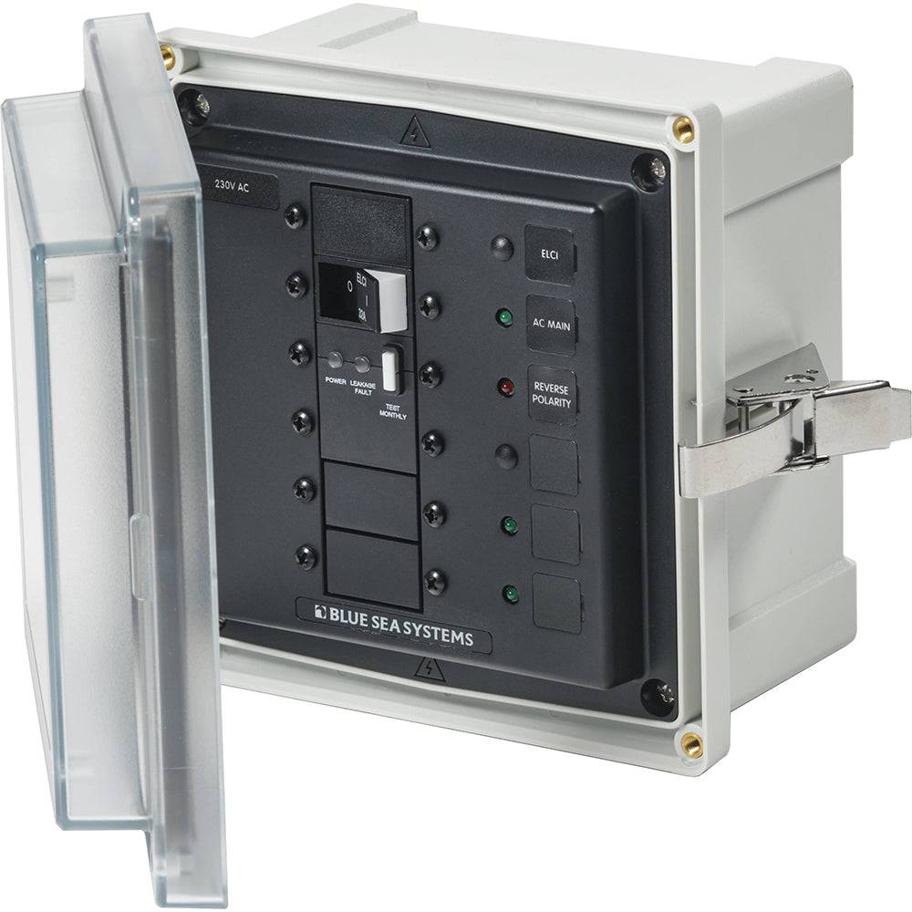 Blue Sea 3123 - SMS Panel Enclosure w/ELCI (32A)  3 Blanks - 230V AC [3123] - Twin Screws Marine Service