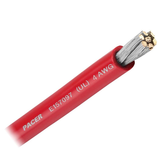 Pacer Red 4 AWG Battery Cable - Sold By The Foot [WUL4RD-FT] - Twin Screws Marine Service