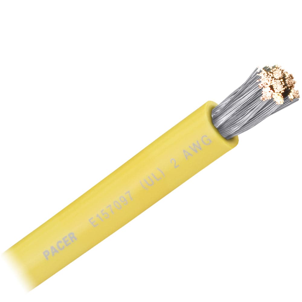 Pacer Yellow 2 AWG Battery Cable - Sold By The Foot [WUL2YL-FT] - Twin Screws Marine Service