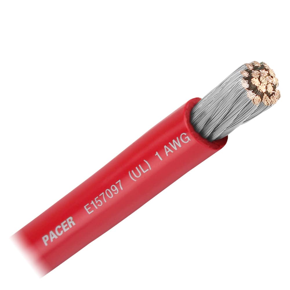 Pacer Red 1 AWG Battery Cable - Sold By The Foot [WUL1RD-FT] - Twin Screws Marine Service