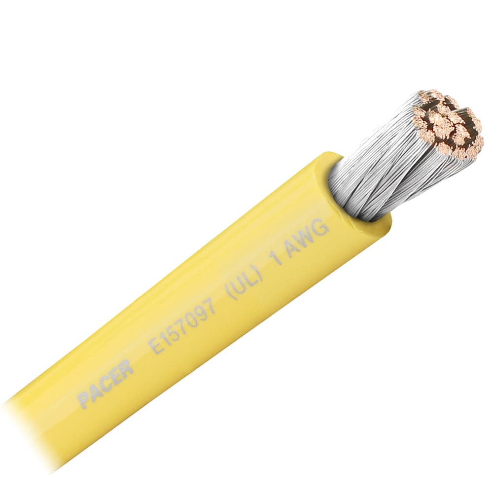 Pacer Yellow 1 AWG Battery Cable - Sold By The Foot [WUL1YL-FT] - Twin Screws Marine Service