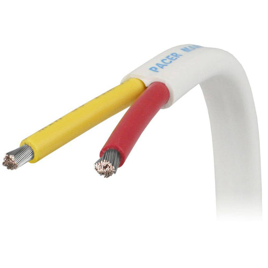 Pacer 18/2 AWG Safety Duplex Cable - Red/Yellow - 100 [W18/2RYW-100] - Twin Screws Marine Service