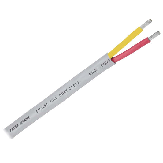 Pacer 12/2 AWG Round Safety Duplex Cable - Red/Yellow - 100 [WR12/2RYW-100] - Twin Screws Marine Service