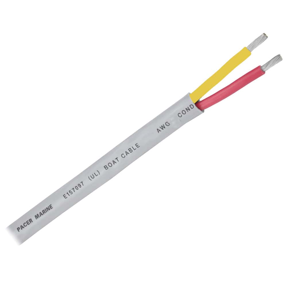 Pacer 10/2 AWG Round Safety Duplex Cable - Red/Yellow - 100 [WR10/2RYW-100] - Twin Screws Marine Service