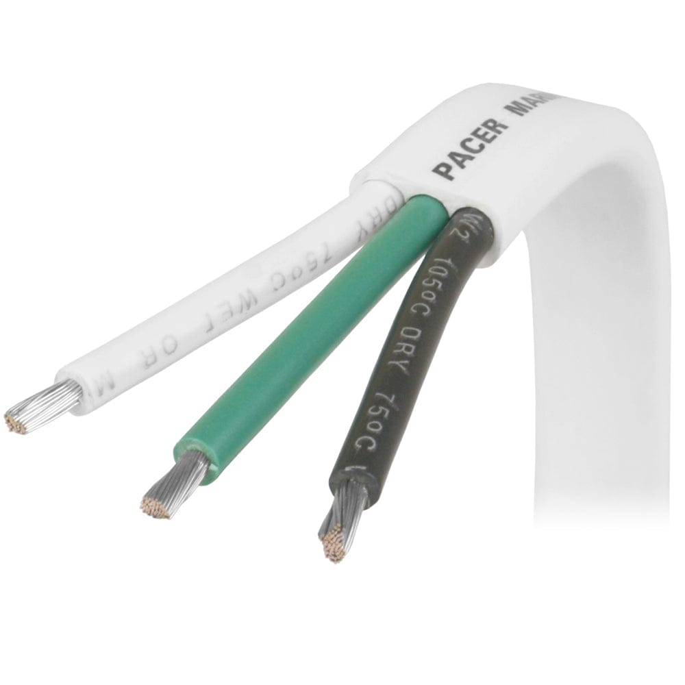 Pacer 12/3 AWG Triplex Cable - Black/Green/White - 100 [W12/3-100] - Twin Screws Marine Service