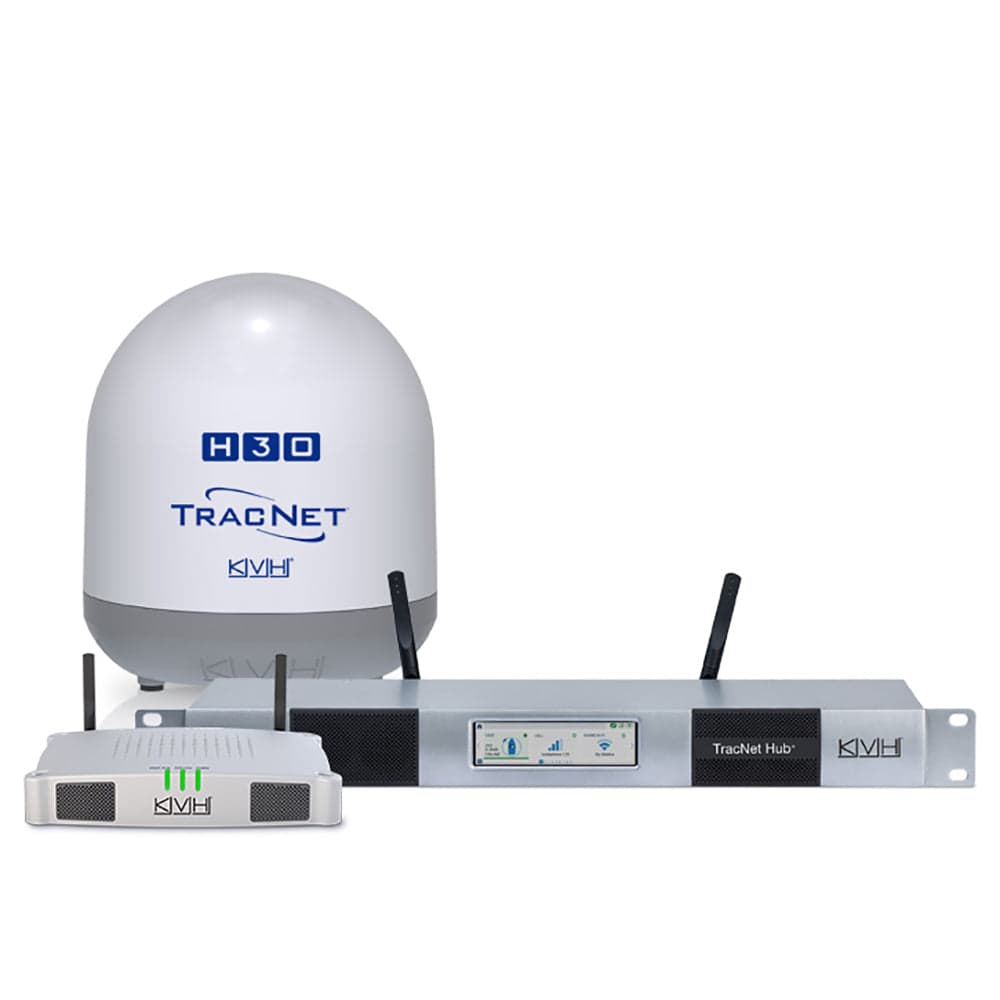 KVH TracNet H30 Ku-Band Antenna w/TracNet Hub [01-0432-11] - Twin Screws Marine Service
