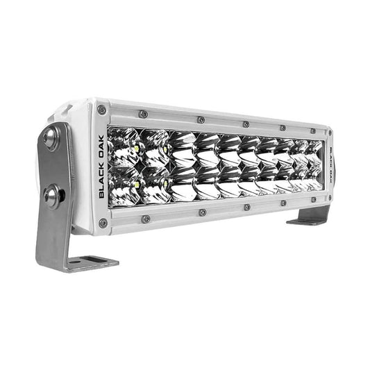 Black Oak Pro Series 3.0 Double Row 10" LED Light Bar - Combo Optics - White Housing [10CM-D5OS] - Twin Screws Marine Service