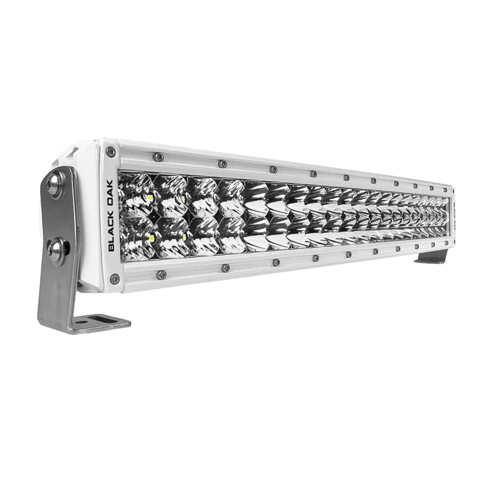 Black Oak Pro Series 3.0 Curved Double Row 20" LED Light Bar - Combo Optics - White Housing [20CCM-D5OS] - Twin Screws Marine Service