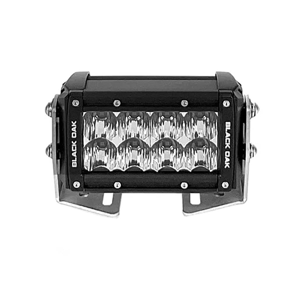 Black Oak Pro Series 3.0 Double Row 4" LED Light Bar - Flood Optics - Black Housing [4F-D5OS] - Twin Screws Marine Service