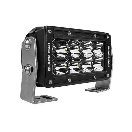 Black Oak Pro Series 3.0 Double Row 4" LED Light Bar - Flood Optics - Black Housing [4F-D5OS] - Twin Screws Marine Service