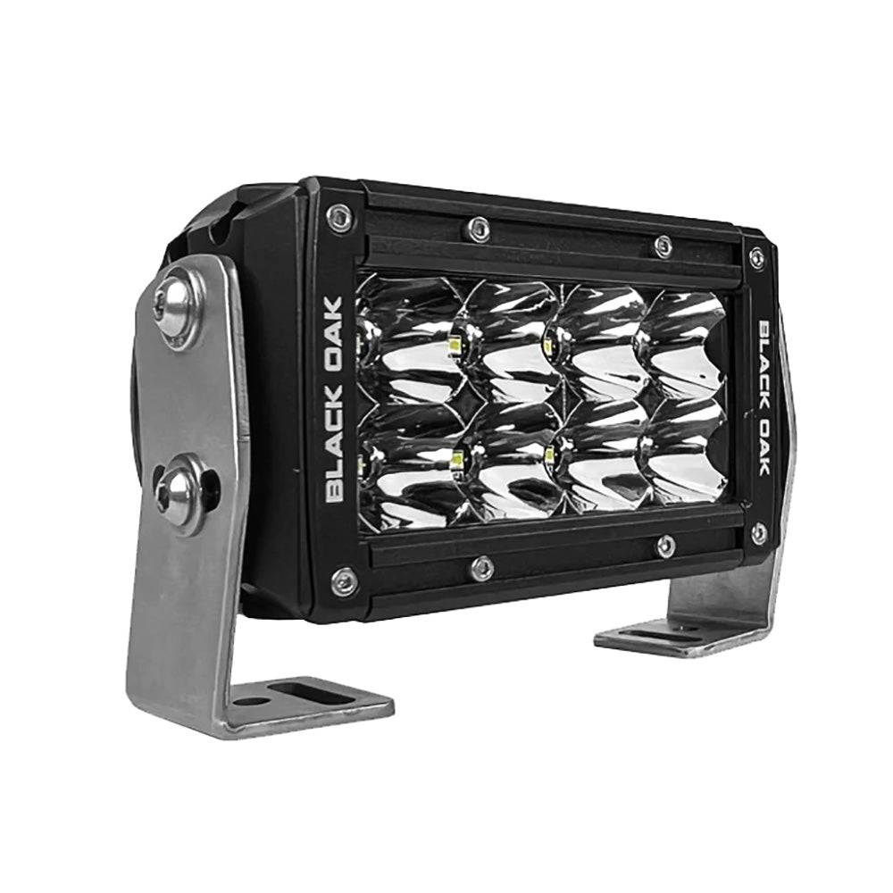 Black Oak Pro Series 3.0 Double Row 4" LED Light Bar - Spot Optics - Black Housing [4S-D5OS] - Twin Screws Marine Service