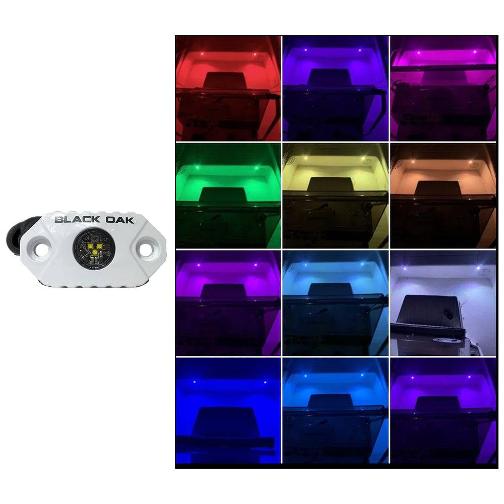 Black Oak Rock Accent Light - RGB - White Housing [MAL-RGB] - Twin Screws Marine Service