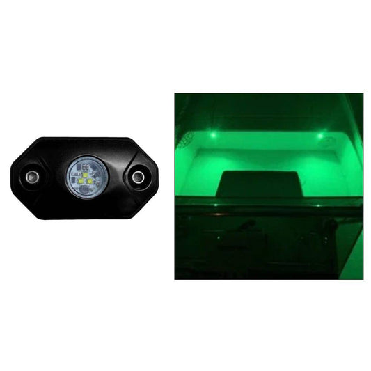 Black Oak Rock Accent Light - Green - Black Housing [RL-G] - Twin Screws Marine Service
