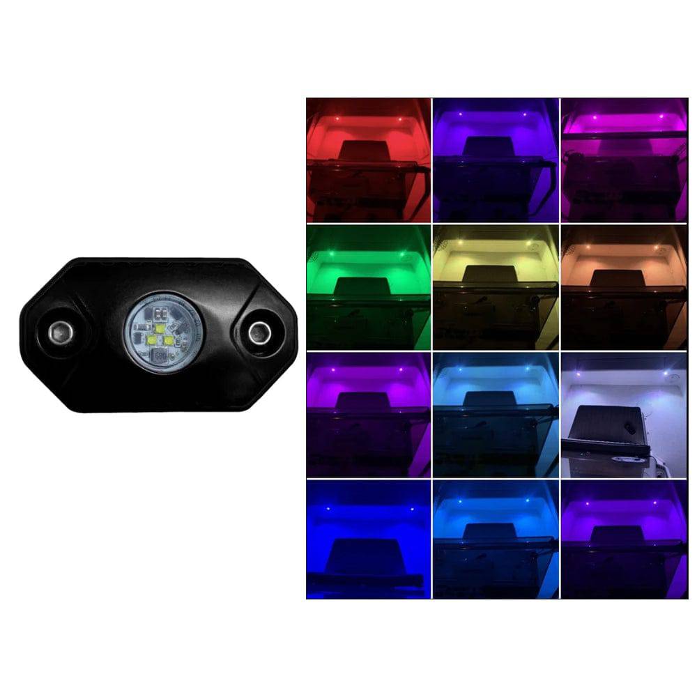 Black Oak Rock Accent Light - RGB - Black Housing [RL-RGB] - Twin Screws Marine Service