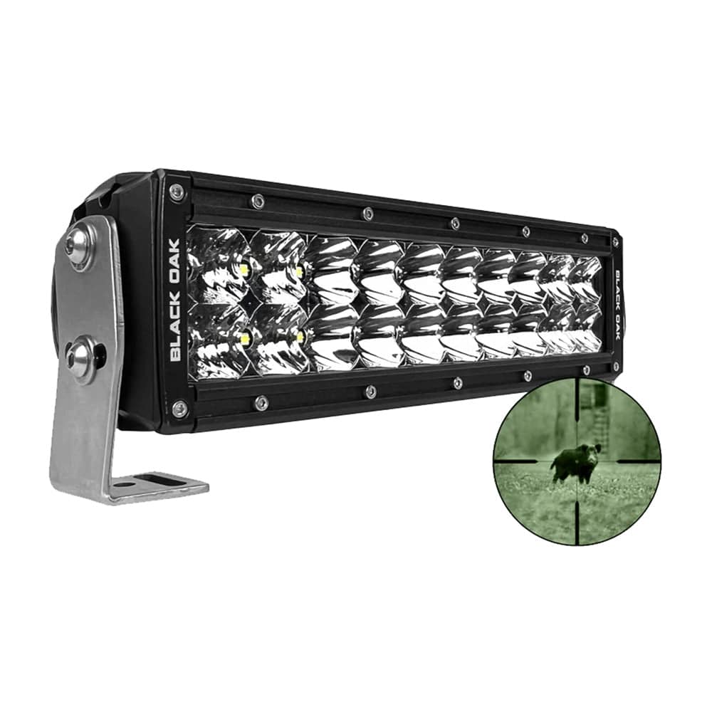 Black Oak Pro Series Double Row Combo Infrared 10" 940nm Light Bar - Black [10IR-940] - Twin Screws Marine Service
