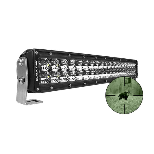 Black Oak Pro Series Double Row Combo Infrared 20" 940nm Light Bar - Black [20IR-940] - Twin Screws Marine Service