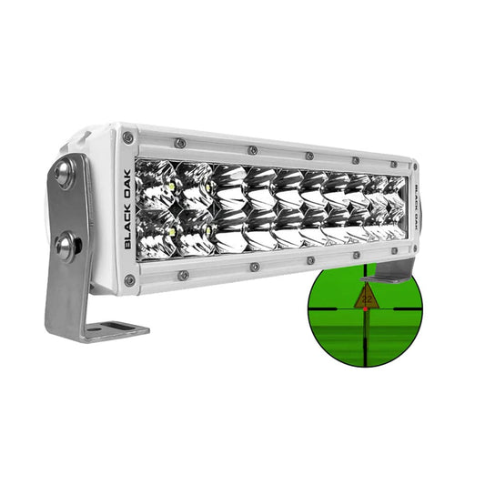 Black Oak Pro Series 3.0 10" 850nm Infrared Marine LED Double Row Light Bar - Combo Optics - White Housing [10MIR-850] - Twin Screws Marine Service