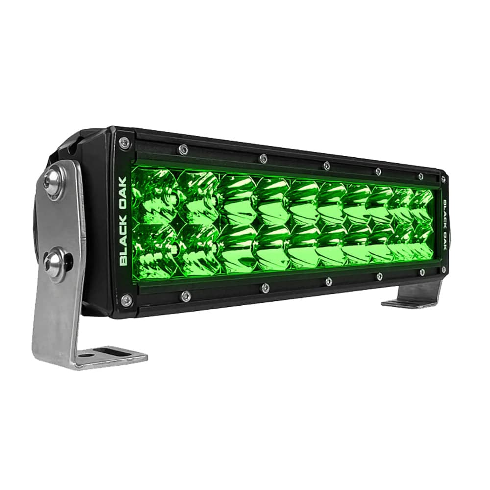 Black Oak 10" Green LED Hog Hunting Light Bar - Combo Optics - Black Housing - Pro Series 3.0 [10G-D3OS] - Twin Screws Marine Service