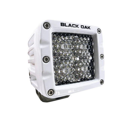 Black Oak 2" Marine LED Pod Light - Diffused Optics - White Housing - Pro Series 3.0 [2DM-POD10CR] - Twin Screws Marine Service