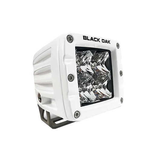 Black Oak 2" Marine LED Pod Light - Spot Optics - White Housing - Pro Series 3.0 [2SM-POD10CR] - Twin Screws Marine Service