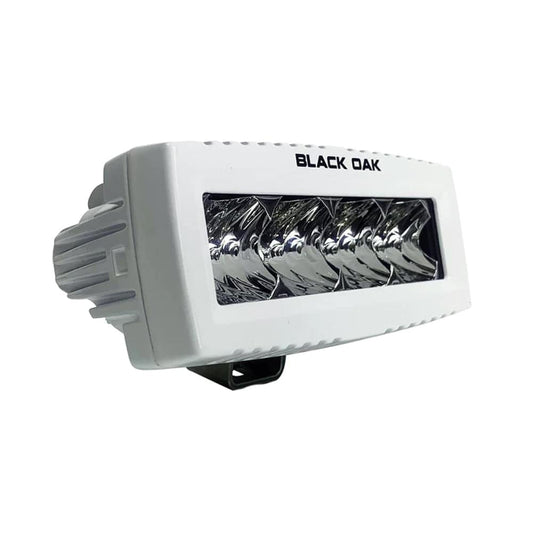 Black Oak 4" Marine Spreader Light - Flood Optics - White Housing - Pro Series 3.0 [4MS-F] - Twin Screws Marine Service