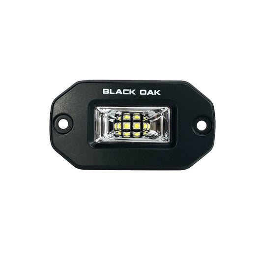 Black Oak 2" Marine Flush Mount Spreader Light - Black Housing - Pro Series 3.0 [2FSLB-S] - Twin Screws Marine Service