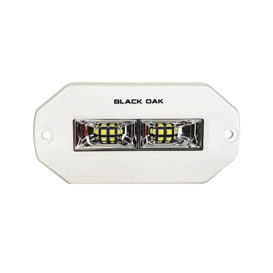 Black Oak 4" Marine Flush Mount Spreader Light - White Housing - Pro Series 3.0 [4FMSL-S] - Twin Screws Marine Service