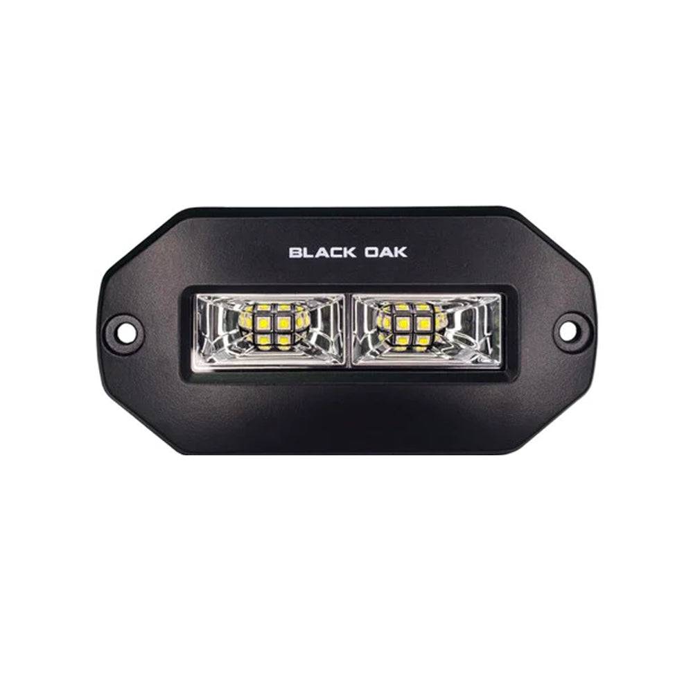Black Oak 4" Marine Flush Mount Spreader Light - Black Housing - Pro Series 3.0 [4BFMSL-S] - Twin Screws Marine Service