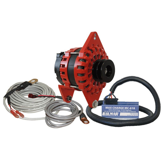 Balmar Alternator 250 AMP Kit 12V 4" Dual Foot Saddle Dual Vee Pulley Regulator  Temp Sensor [XT-DF4-250-DV-KIT ] - Twin Screws Marine Service