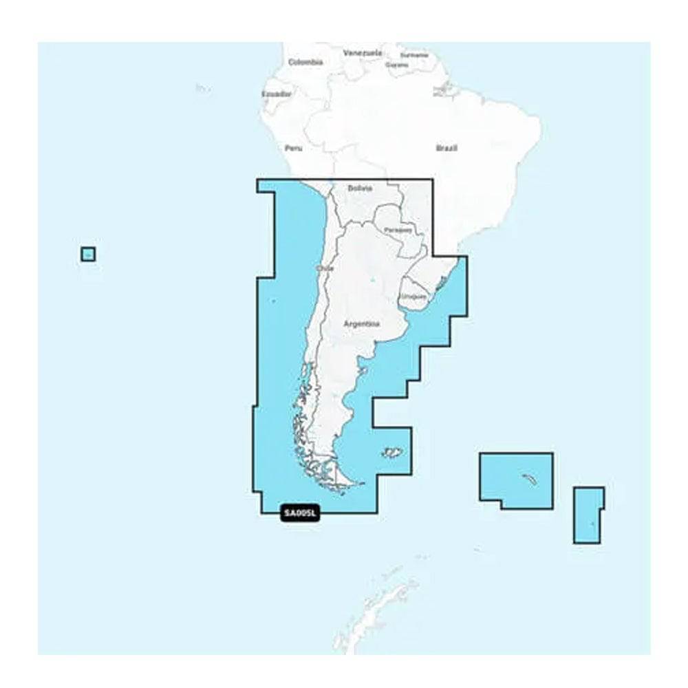 Garmin Navionics+ NSSA005L - Chile, Argentina  Easter Island - Marine Chart [010-C1286-20] - Twin Screws Marine Service