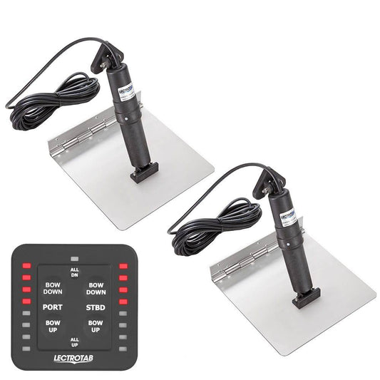 Lectrotab XKA Stainless Steel Trim Tab Kit w/One-Touch Control - 12 x 24 [XKASL12X24] - Twin Screws Marine Service