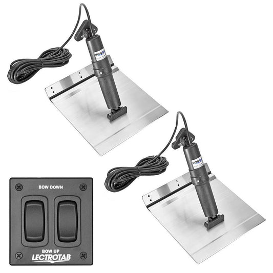 Lectrotab XKA Aluminum Alloy Trim Tab Kit w/Rocker Switch - 9 x 9 [XKAF9X9A] - Twin Screws Marine Service