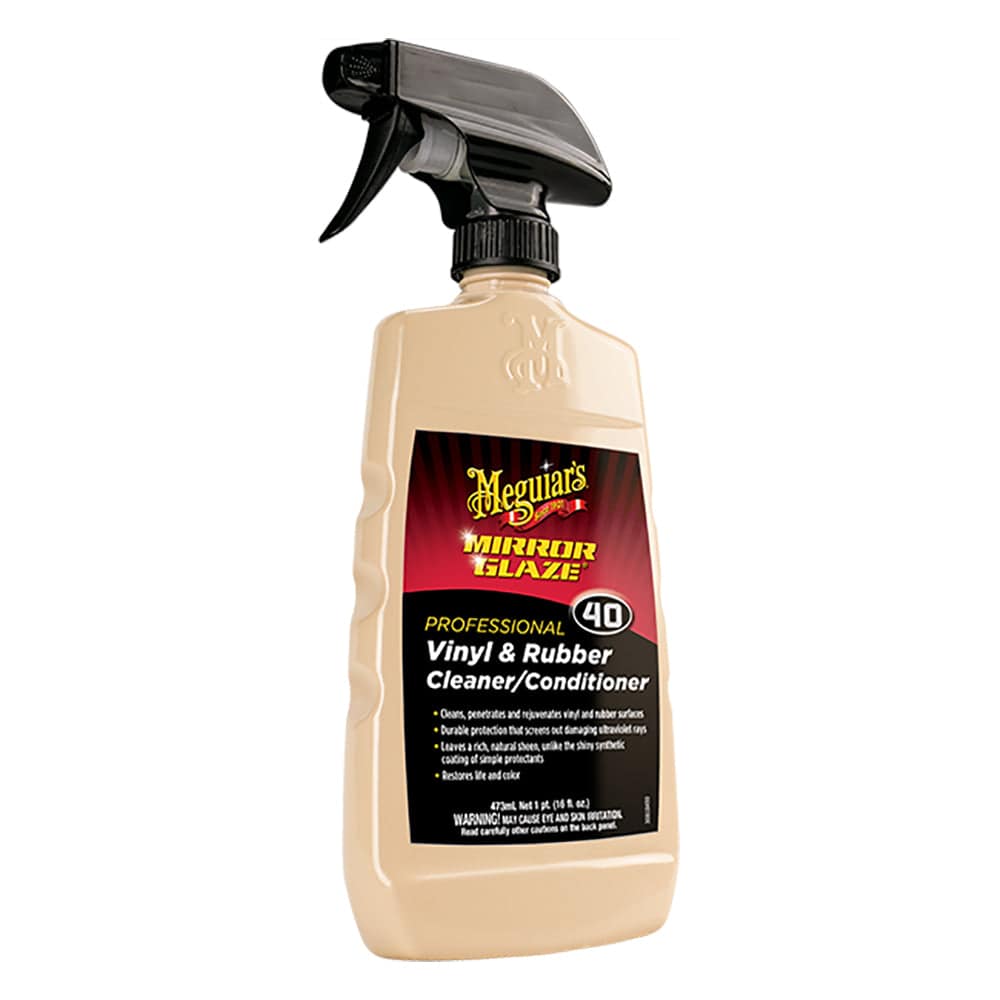 Meguiars M40 Mirror Glaze Vinyl  Rubber Cleaner  Conditioner - 16oz [M4016] - Twin Screws Marine Service