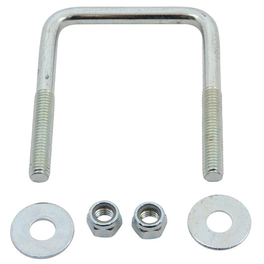 C.E. Smith Zinc U-Bolt 7/16"-14 X 3-1/8" X 4" w/Washers  Nuts - Square [15253A] - Twin Screws Marine Service