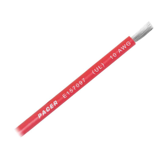 Pacer Red 10 AWG Battery Cable - Sold By The Foot [WUL10RD-FT] - Twin Screws Marine Service