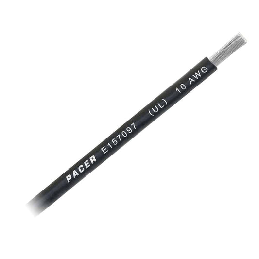 Pacer Black 10 AWG Battery Cable - Sold By The Foot [WUL10BK-FT] - Twin Screws Marine Service