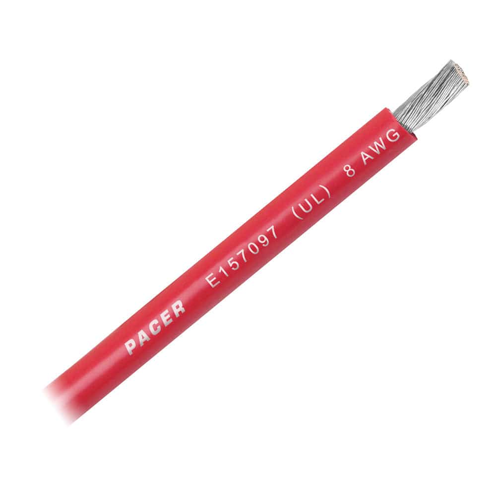 Pacer Red 8 AWG Battery Cable - Sold By The Foot [WUL8RD-FT] - Twin Screws Marine Service