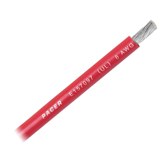 Pacer Red 8 AWG Battery Cable - Sold By The Foot [WUL8RD-FT] - Twin Screws Marine Service