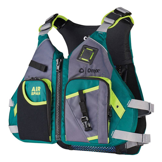 Onyx Airspan Angler Life Jacket - M/L - Green [123200-400-040-23] - Twin Screws Marine Service