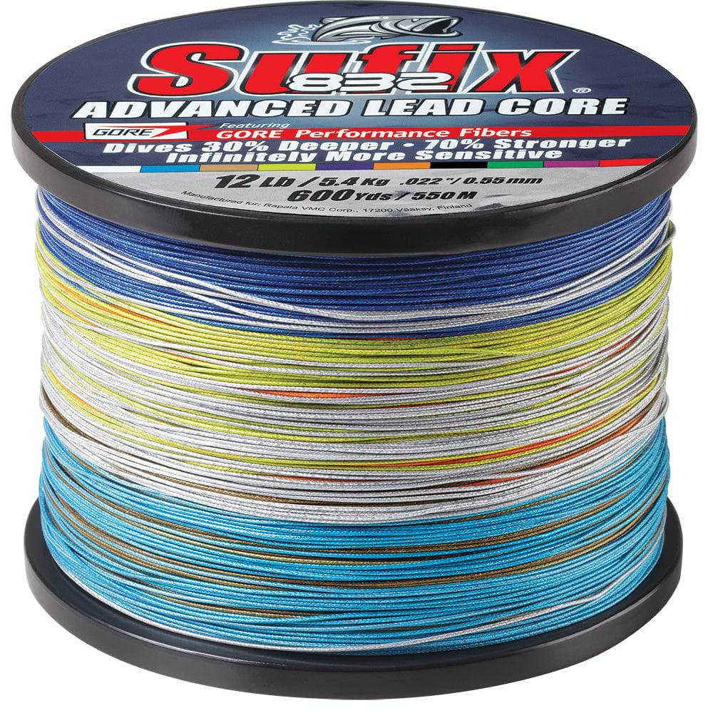 Sufix 832 Advanced Lead Core - 12lb - 10-Color Metered - 600 yds [658-312MC] - Twin Screws Marine Service