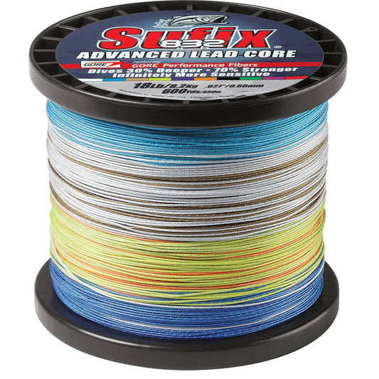 Sufix 832 Advanced Lead Core - 18lb - 10-Color Metered - 600 yds [658-318MC] - Twin Screws Marine Service