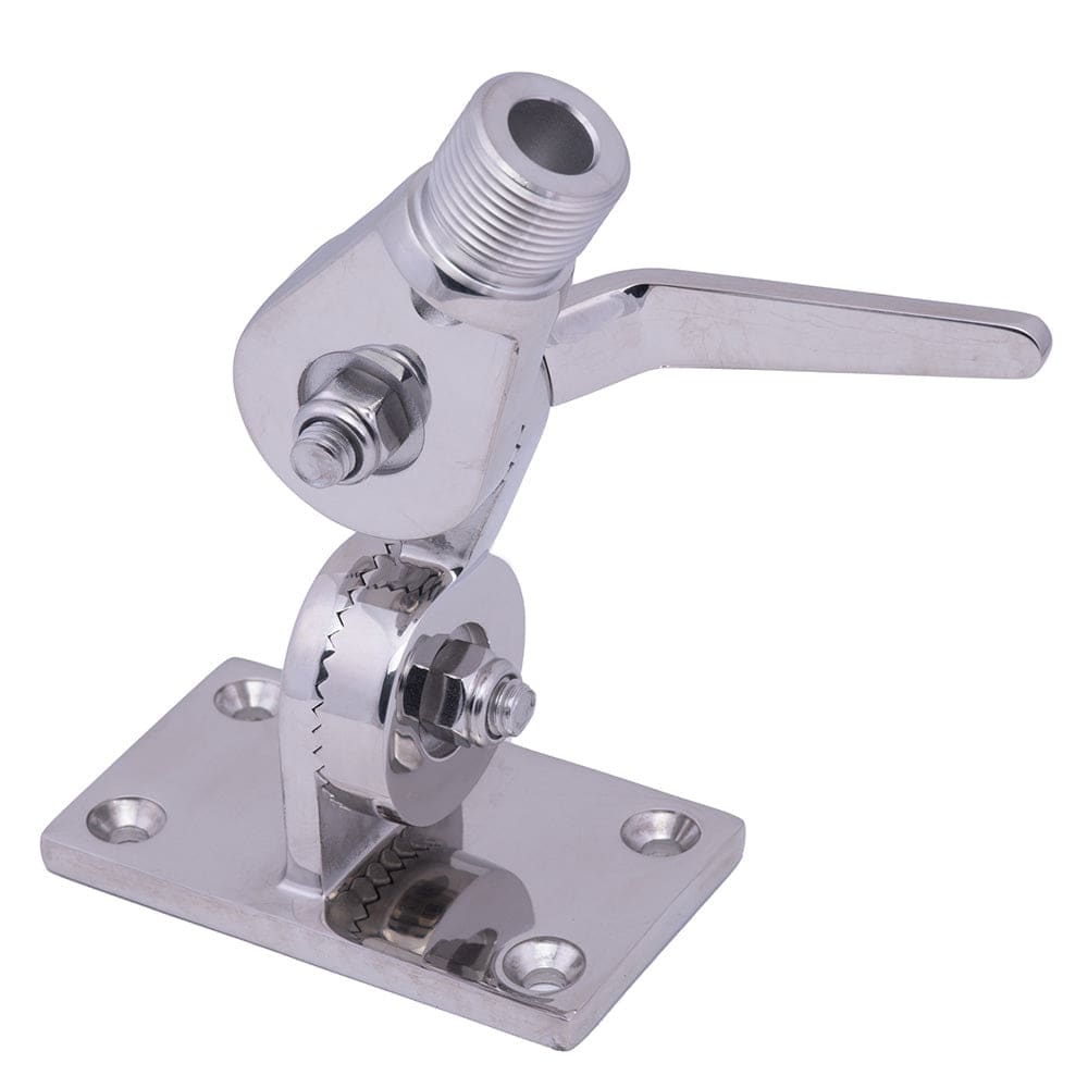 Whitecap Heavy-Duty Ratchet Antenna Mount - 316 Stainless Steel [S-1802BC] - Twin Screws Marine Service