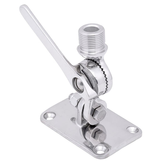 Whitecap Ratchet Antenna Mount - 316 Stainless Steel [S-1802C] - Twin Screws Marine Service