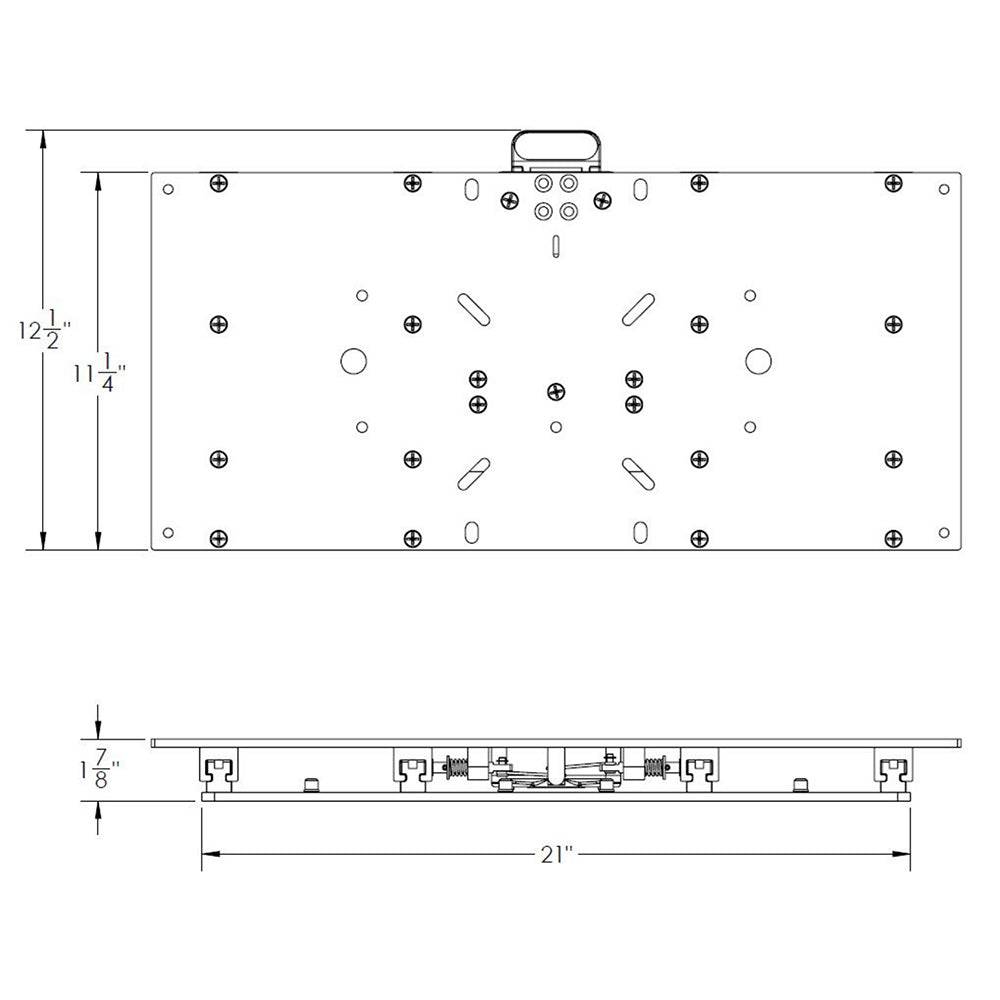 TACO 11-1/8" x 24" Manual Seat Slide [M20-2411] - Twin Screws Marine Service