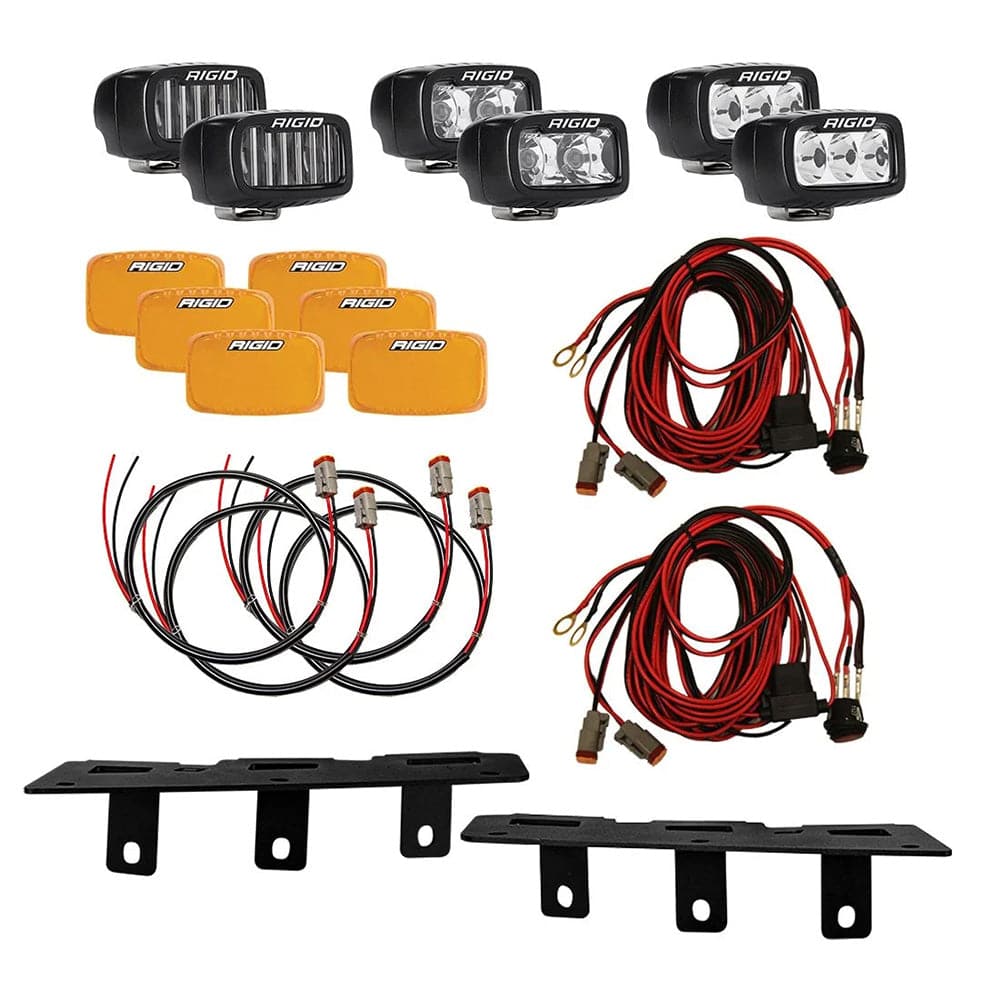 RIGID Industries 2021+ Bronco MOD Bumper Triple SR-M Fog Light Kit [46731] - Twin Screws Marine Service