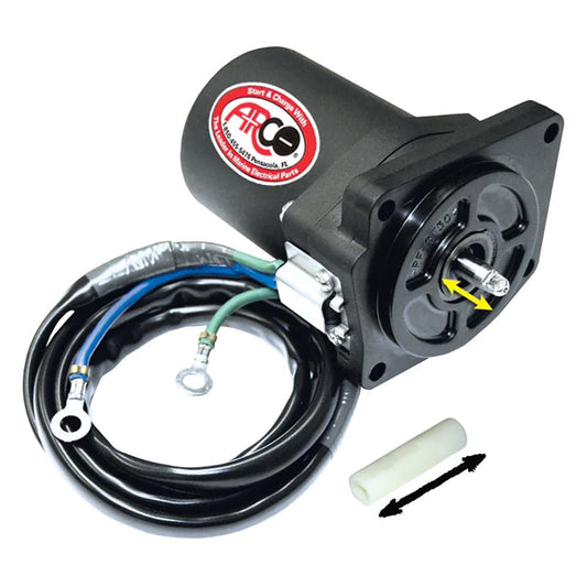 ARCO Marine Replacement Outboard Tilt Trim Motor - Yamaha-4 Bolt, 5/8" Flat Blade Shaft [6258] - Twin Screws Marine Service